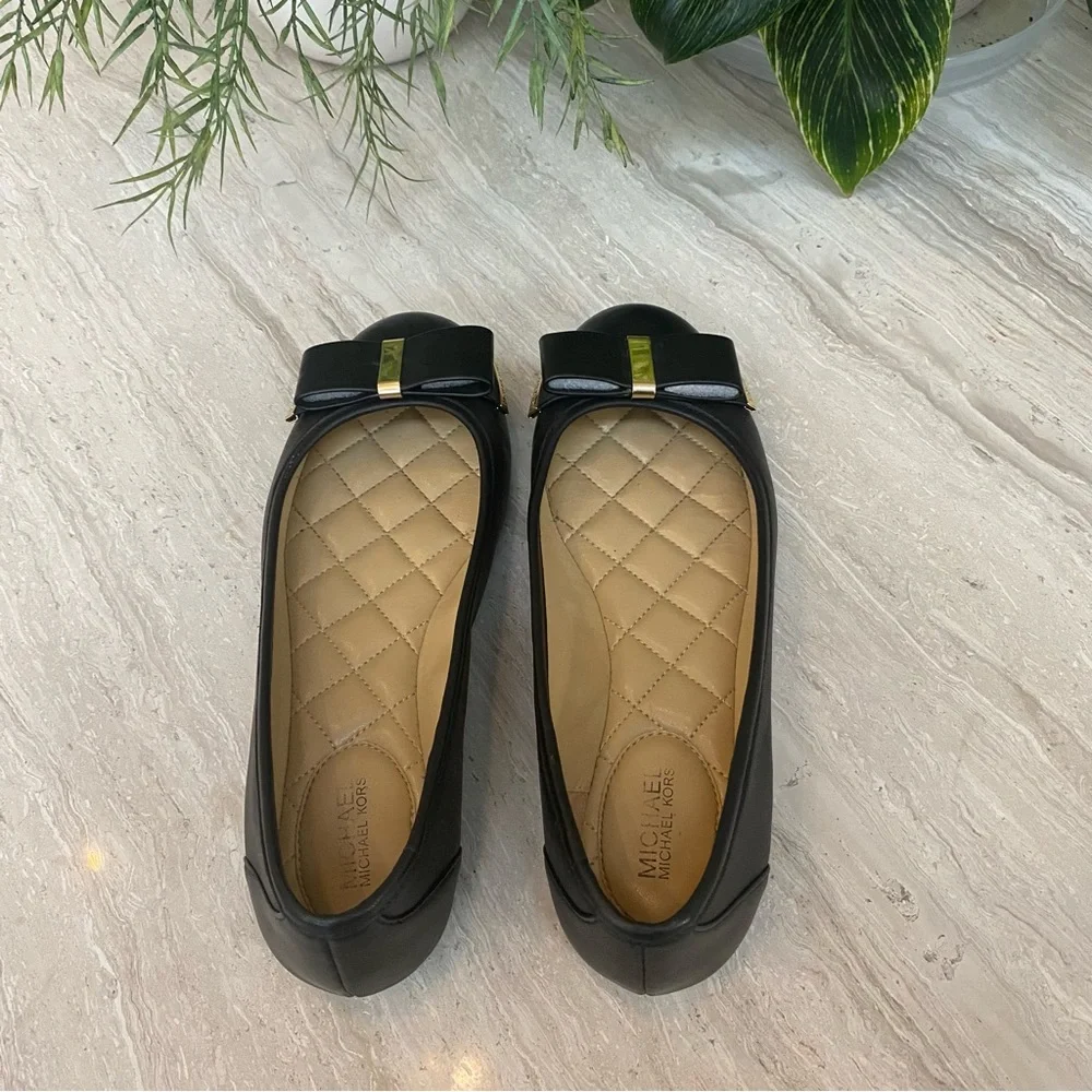 MICHAEL Michael Kors Navy Flats with Bow - Picture 4 of 14